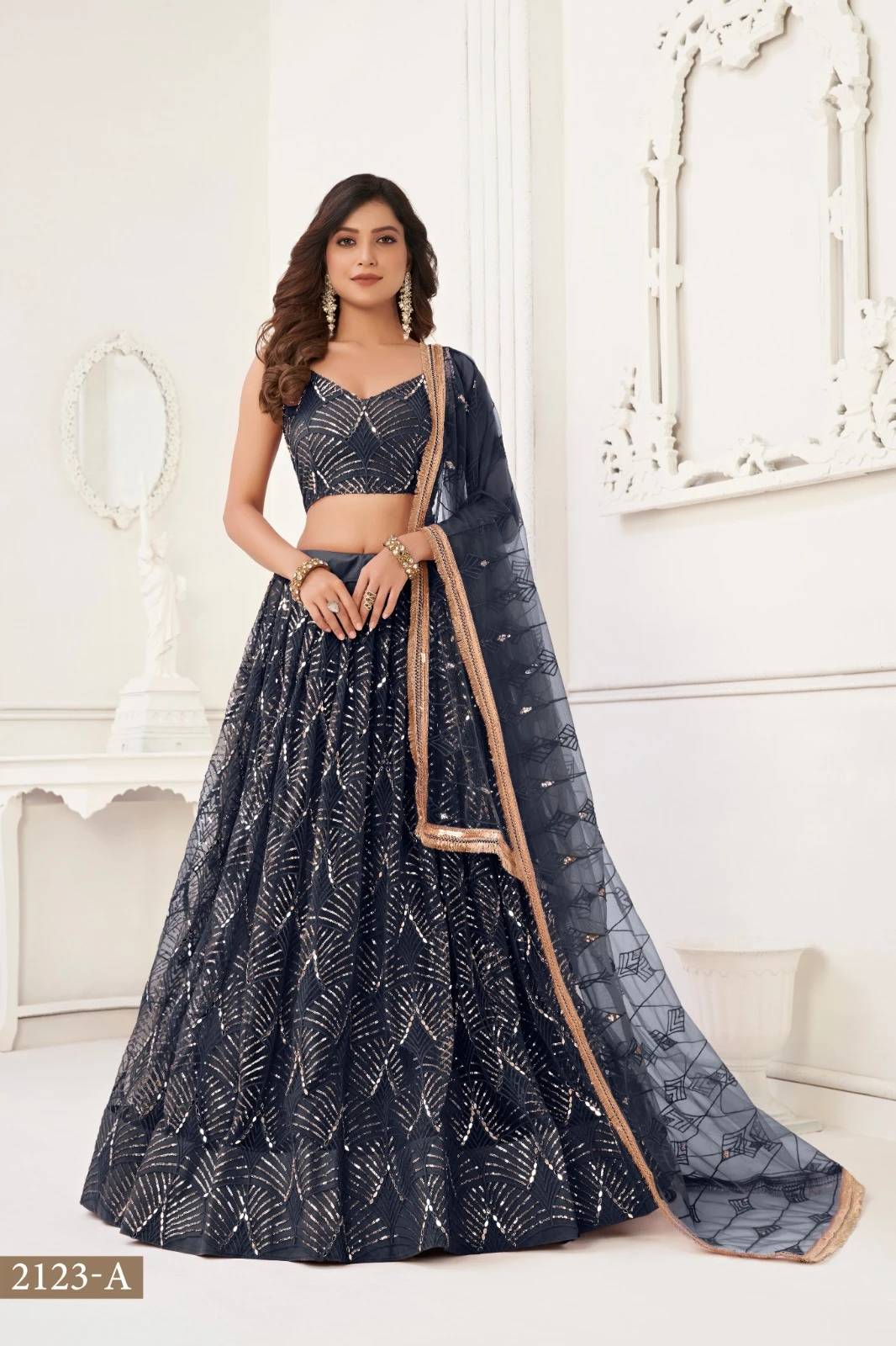 Khelaiya 2123 Colours Butterfly Net Wholesale Lehenga Catalog — Wholesale Lehenga, MPA wholesale from Surat - Gallery Image 6